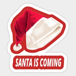 Santa Is Coming Sticker